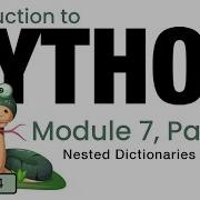 Python Fall 2024 Module 7 12 Nested Dictionaries