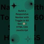 Build A Responsive Navbar With Toggle In 60 Sec HTML CSS JavaScript