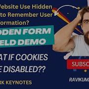 12 How To Remember A User If Cookies Are Disabled State Session Management Using Hidden Form Field
