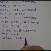 Lecture 26 8051 Assembly Language Program To Interface LCD LCD Programming