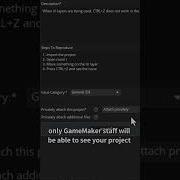 How To Report A GameMaker Bug