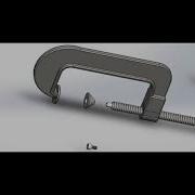 C Clamp Explode Collapse Mecanism Solidwork