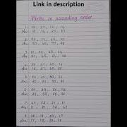 Write In Ascending Order