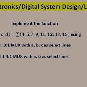 Implement The Function 𝐟 𝒂 𝒃 𝒄 𝒅 𝟒 𝟓 𝟕 𝟗 𝟏𝟏 𝟏𝟐 𝟏𝟑 𝟏𝟓 Using 8 1 Mux And 4 1 Mux