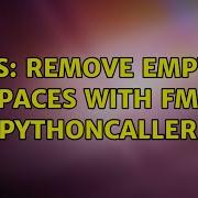 GIS Remove Empty Spaces With FME PythonCaller