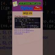 Python MCQ 176 Walrus Quiz Test Your Skills Pythonprogramming Pythoninterview Shorts Trending