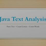 Java Simple Text Analyzer Program