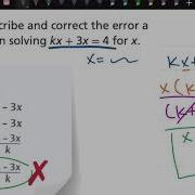 How To Do An Error Analysis Lesson 1 4 Example 1 Math Energy TV