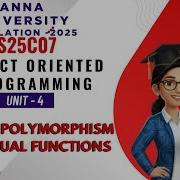 Runtime Polymorphism And Virtual Functions In C In Object Oriented Programming CS25C07
