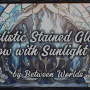 Silent Winter Stained Glass Window Sunlit Snowfall No Music 2 Hours 4K