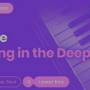 Adele Rolling In The Deep Lower Key Piano Karaoke