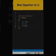 C Programming Tutorial 163 Logical NOT Operator C Programming Youtubeshorts Ytshorts