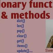 Dictionary Functions Methods In Python