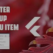 Flutter Pop Up Menu Item Create Using Flutter Pop Up Menu Button