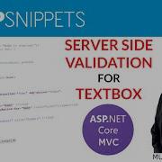 Server Side Validation For TextBox In ASP Net Core MVC