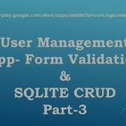 Let Us Flutter Android IOS User Management Ep 3 Form Validation SQLITE CRUD Part 21