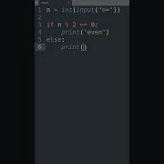 EVEN OR ODD NUMBER IN PYTHON Shorts Python Programming