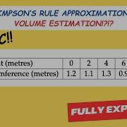 Applying Simpson S Rule Approximation Estimating The Volume Of A Tree From Circumference Data