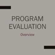 Program Evaluation Session1
