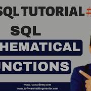SQL Tutorial 30 SQL Mathematical Functions Math Functions In SQL