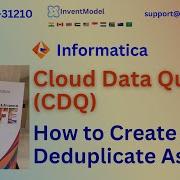 How To Create A Deduplicate Asset In Informatica Cloud Data Quality
