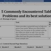 5 Common Table Problems Its Best Solution Working With Tables In Word