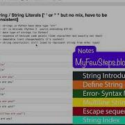 Python String String Literals Syntax Raw Format And String Type Checking Str Type Fewsteps