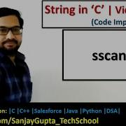 C Programming How To Use Sscanf Function In Programming In C By Sanjay Gupta