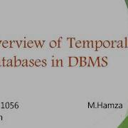 Overview Of Temporal Databases In DBMS