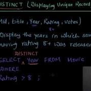 DISTINCT In SQL Database Management System