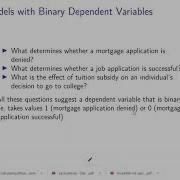 8 1 Models With Binary Dependent Variables