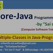 6 Multiple Classes In Single Java Program