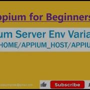 Appium Tutorial Setup Environment Variables PATHs For Appium Server APPIUM HOME HOST PORT