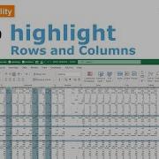 Auto Highlight Rows And Columns Based On Selection UX Excel Utility