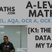 A Level Maths K1 00 The Large Data Set My Take