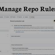 How To Set Rules In A GitHub Repository Protection