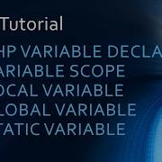 PHP Variables Tutorial