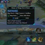 Honor Of Kings Hack Map Hack Camera Slider Show Win Rate Anti Ban
