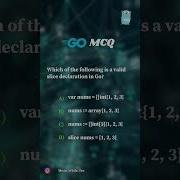 Which Is The Correct Slice Declaration In Go Go Programming Tutorial