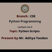 Python Programming Python Scripts AKTU Digital Education
