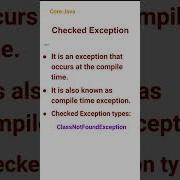 Checked Exception 33 Corejava