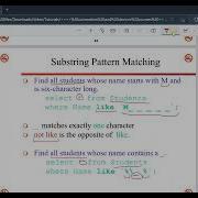 Chapter 6 Part 8 Substring Matching Using LIKE And Arithmetic Operators BETWEEN