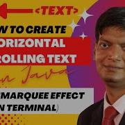 Horizontal Scrolling Text Ticker Marquee Using Java
