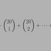 Sum Of Binomial Coefficients