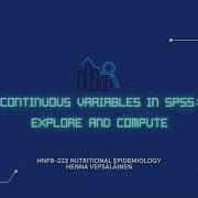 Continuous Variables In SPSS Explore And Compute