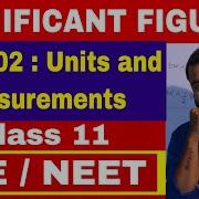 SIGNIFICANT FIGURES CLASS 11 Chapter 02 Units And Measurements JEE MAINS NEET