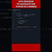 Java Program To Calculate The Power Of A Number Shorts Ytshorts Java Coding