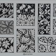 9 Zentangle Patterns For Beginners 9 Doodle Patterns 9 Easy Zen Doodle Patterns
