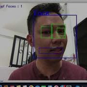 Python Live Face Detection Haar Cascade Classifier