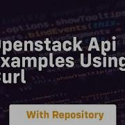 Openstack Api Examples Using Curl